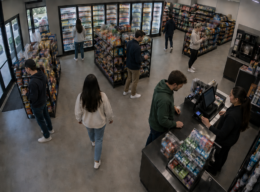 Traditional store camera view